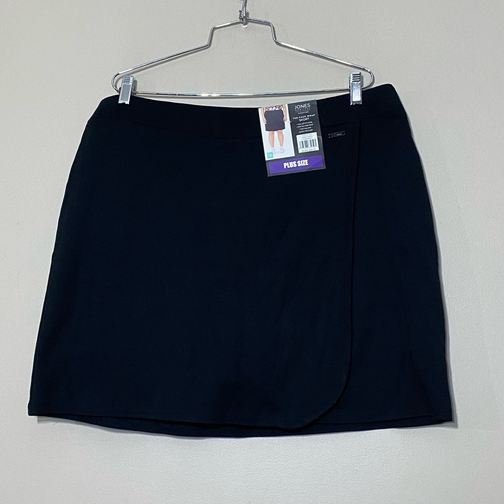 Nwt Jones New York || Black Faux Wrap Skort w/ Back Pocket /Matching Shorts 1X